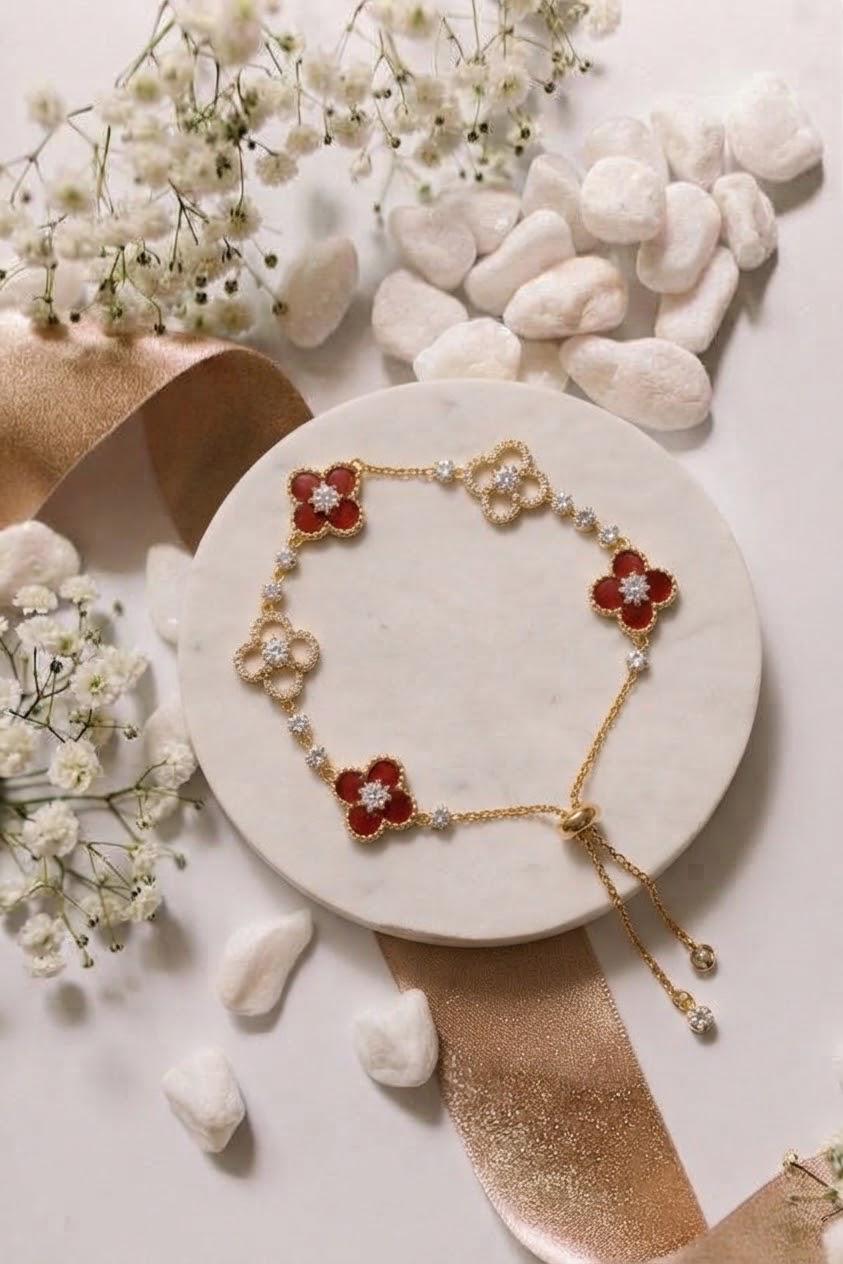 The Crimson Bloom Bracelet
