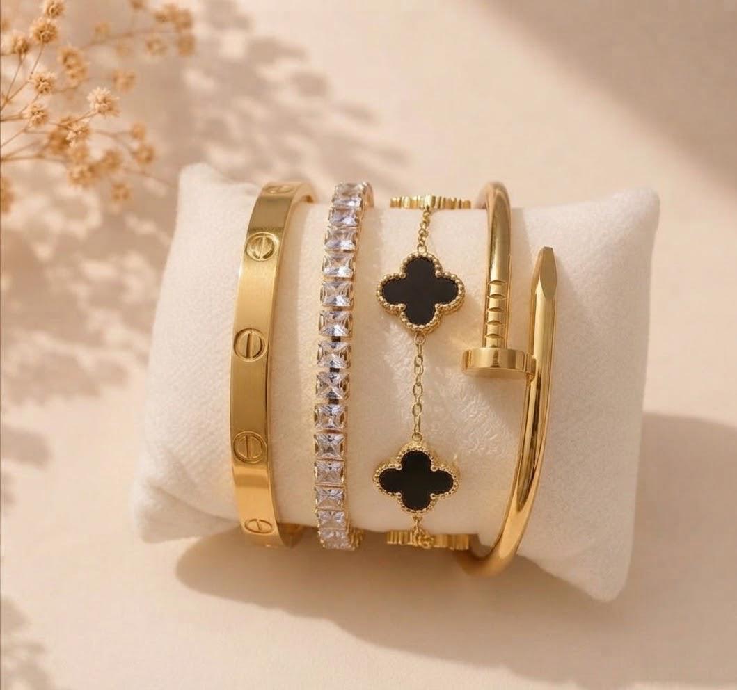 The Ivory Bloom & The Midnight Bloom Bracelet & Somber Bloom Bracelet