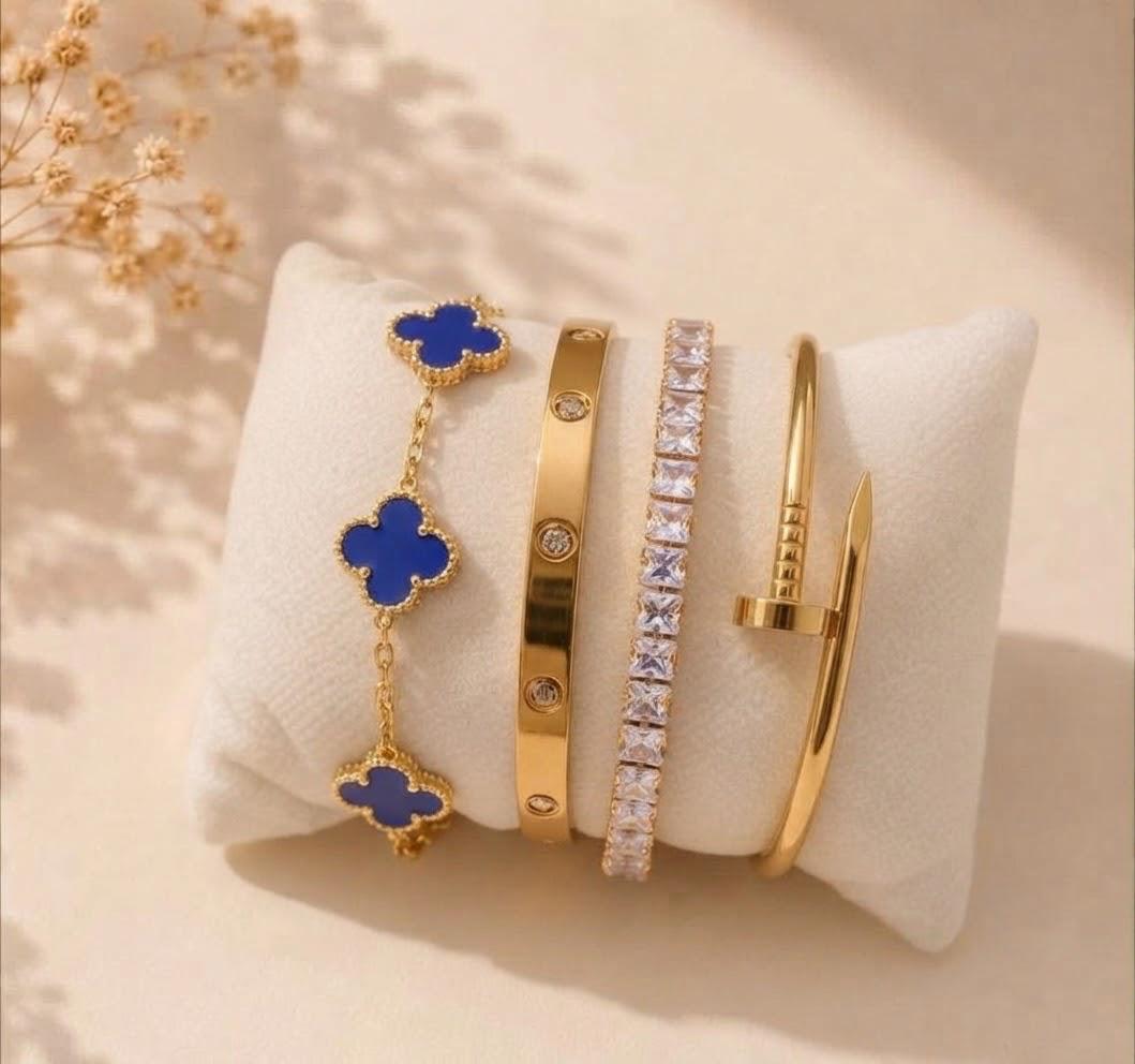 The Ivory Bloom & The Midnight Bloom Bracelet & Somber Bloom Bracelet